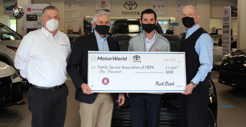 MotorWorld Toyota supports Family Service Association of NEPA’s annual Spring Fling as an event sponsor